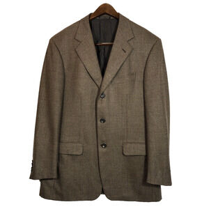 Pal Zileri Brown Sport Coat Blazer 100% Wool Academia Vintage Preppy 42R Mocha